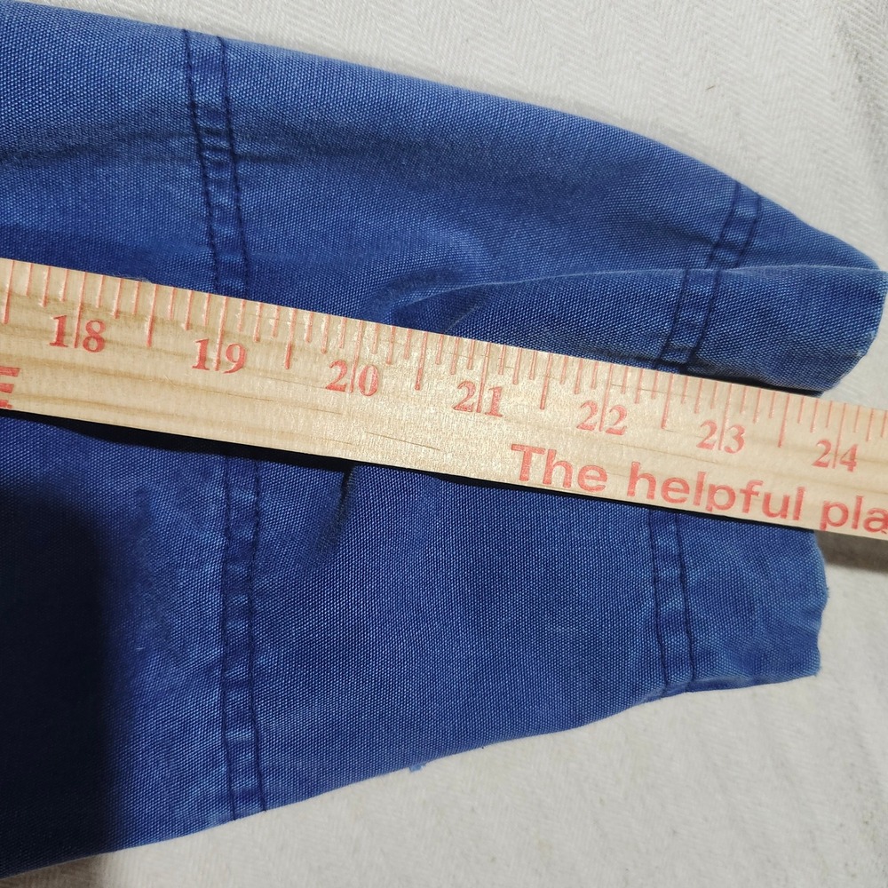 VTG Nike ACG Blue Ripstop Workwear Jacket Men L Fleece Blanket Lined Zip Up 90s - Picture 12 of 16